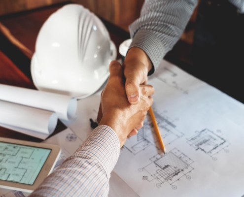 Two Engineers Shaking Hands